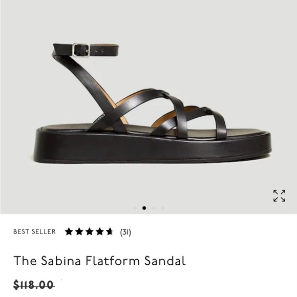 Madewell Sabina Platform Flatform Sandals Black 90s U2K Gladiator Like New - Picture 3 of 10